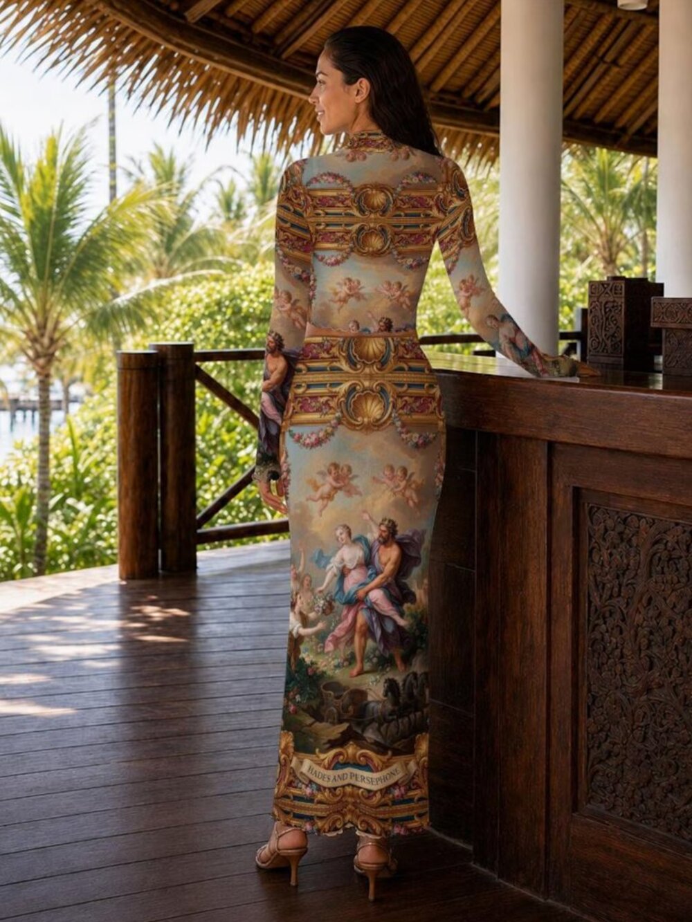 Conceptual Subculture Baroque Mesh See Thru Outfit Mythology Cherub Skirt Top - Picture 4 of 10